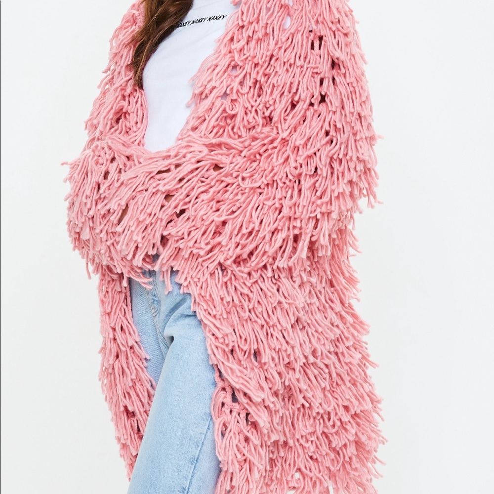 Blush Shaggy Cardigan